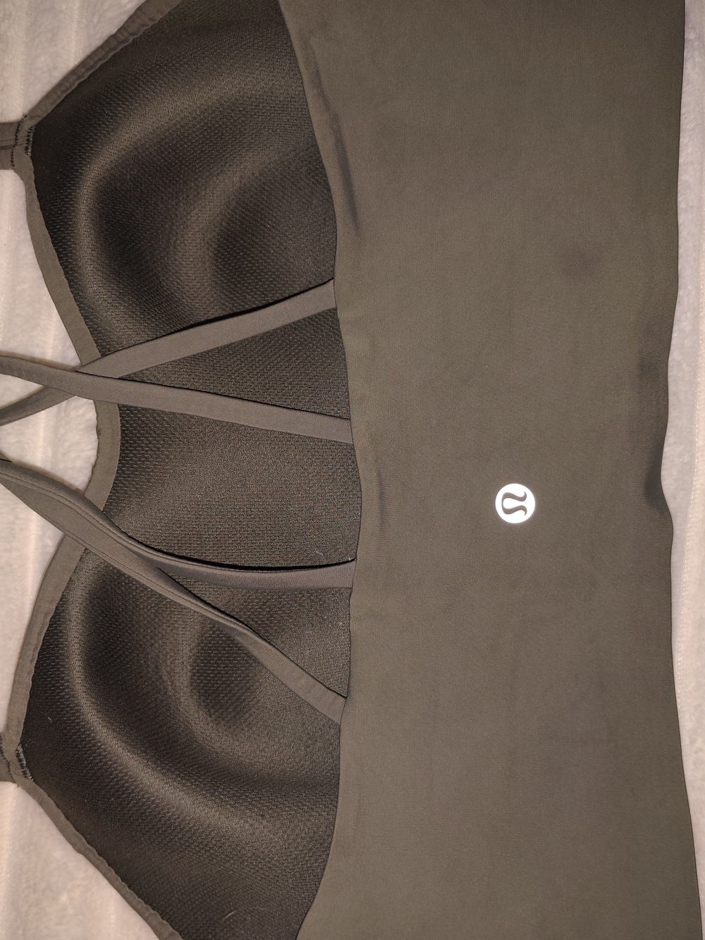 lululemon athletica Olive Green Crossback Sports Bra